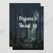 Dunkler Wald bei Twilight Sweet 16 Einladung (Vorne/Hinten)