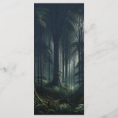 Dunkler Wald bei Twilight Weddday Menü Menükarte (Rückseite)