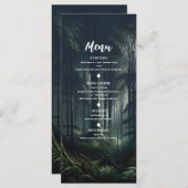 Dunkler Wald bei Twilight Weddday Menü Menükarte (Vorne/Hinten)