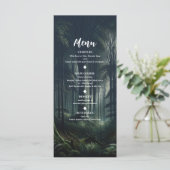 Dunkler Wald bei Twilight Weddday Menü Menükarte (Stehend Vorderseite)