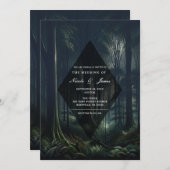 Dunkler Wald bei Twilight Wedding Einladung (Vorne/Hinten)
