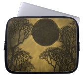 Dunkler Wald Eclipse Laptop Tasche, Gold Laptopschutzhülle (Vorderseite)