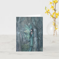 Dunkler Wald Fairy Mystical Art Blank Innen