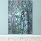 Dunkler Wald Fairy Mystical Fantasy Art Leinwanddruck (Insitu (Holzboden))