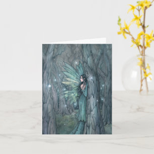Dunkler Wald Feen Mystischer Kunst Leer Innen Karte