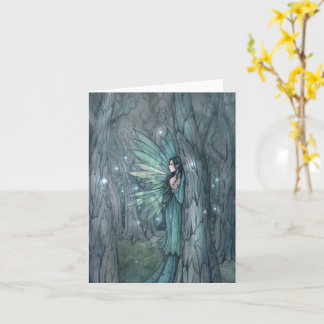 Dunkler Wald Feen Mystischer Kunst Leer Innen Karte