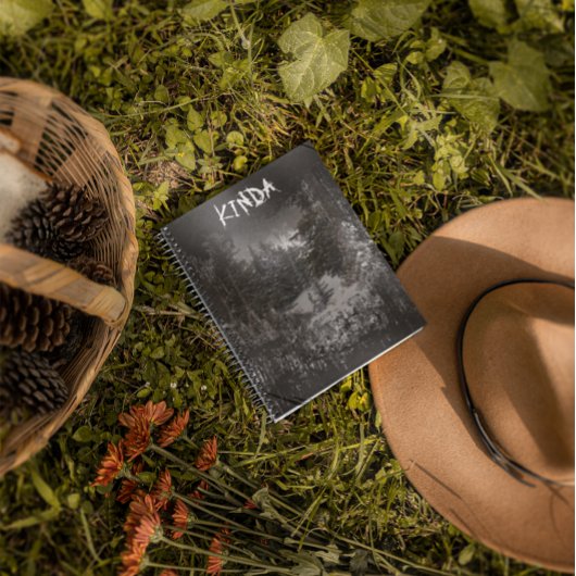 Dunkler Wald | Forest Trees Snowy Notebook Notizblock