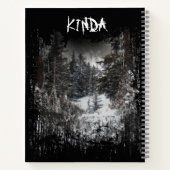 Dunkler Wald | Forest Trees Snowy Notebook Notizblock (Rückseite)