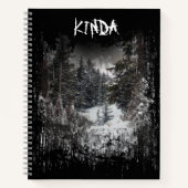 Dunkler Wald | Forest Trees Snowy Notebook Notizblock (Vorderseite)