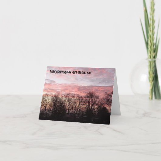 Dunkler Wald-Geburtstag Karte (Vorderseite)