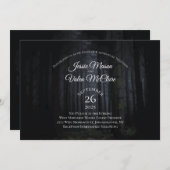 Dunkler Wald Gothic Elegant Hochzeitwald Natur Einladung (Vorne/Hinten)
