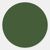 Dunkler Wald grün Runder Aufkleber (Vorderseite)