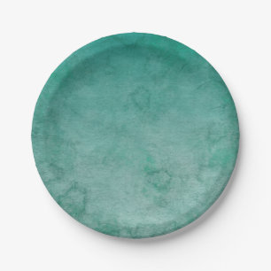 Dunkler Wald Grüne Wasserfarbe texturiert Pappteller