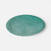 Dunkler Wald Grüne Wasserfarbe texturiert Pappteller (Schrägansicht)