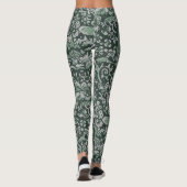 Dunkler Wald Grüner Tierfuchs Kaninchenkugel Fanta Leggings (Rückseite)
