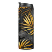 Dunkler Wald mit goldenen Highlights Thermosbecher (Nach rechts gedreht)