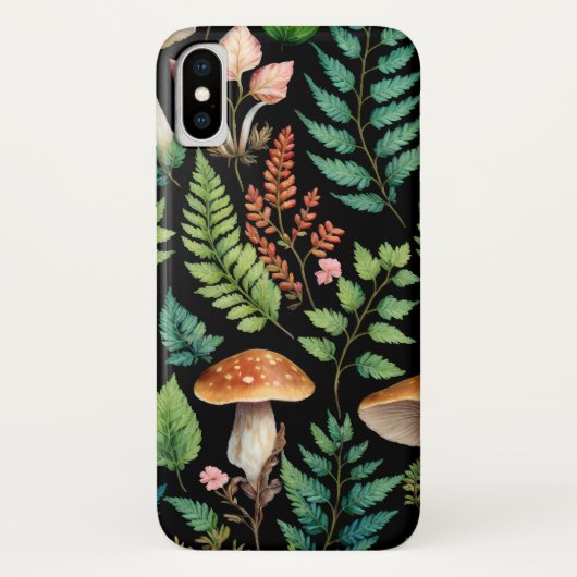 Dunkler Wald Mushroom Woodland Muster Kunst Case-Mate iPhone Hülle (Rückseite)