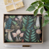 Dunkler Wald Mushroom Woodland Muster Seidenpapier (Geschenk)