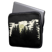 Dunkler Wald Natur Winter Vintag Laptopschutzhülle (Vorderseite Links)