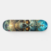 Dunkler Wald Schädel Skateboard (Horizontal)