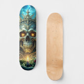 Dunkler Wald Schädel Skateboard (Vorderseite)
