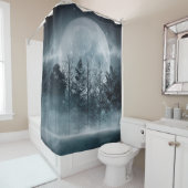 Dunkler Wald. Schöne dunkle Szene mit Bäumen, groß Duschvorhang (Beispiel)