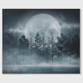 Dunkler Wald. Schöne dunkle Szene mit Bäumen, groß Geschenkpapier (Flach)