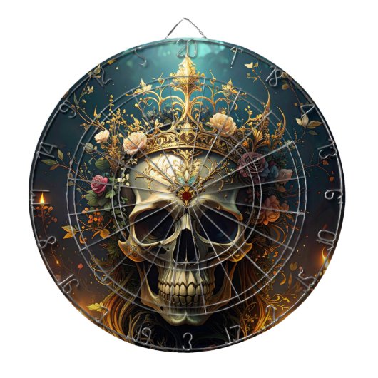 Dunkler Wald Skull Dartboard Dartscheibe (vorne)
