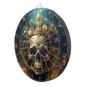 Dunkler Wald Skull Dartboard Dartscheibe (Vorderseite rechts)