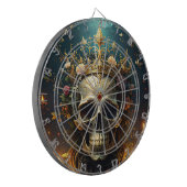 Dunkler Wald Skull Dartboard Dartscheibe (Vorderseite Links)