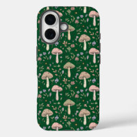 Dunkler Wald Smaragd Pilze Nahtloser Forestcore