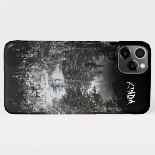 Dunkler Wald | Snowy Forest Phone Case iPhone Hülle (Rückseite (Horizontal))