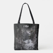 Dunkler Wald | Snowy Forest Tote Bag Tasche (Rückseite)