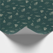 Dunkler Wald | Winter Laurel Pattern Geschenkpapier (Ecke)