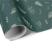 Dunkler Wald | Winter Laurel Pattern Geschenkpapier (Rolleneckpunkt)