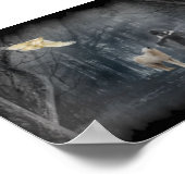 Dunkler Waldweg Poster (Ecke)