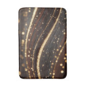 Dunkler Walnussbaum mit glänzenden Goldflüssen Badematte (Vorderseite Vertikal)