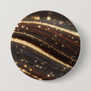 Dunkler Walnussbaum mit glänzenden Goldflüssen Button
