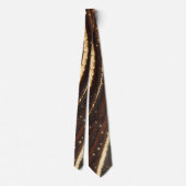 Dunkler Walnussbaum mit glänzenden Goldflüssen Krawatte (Rückseite)