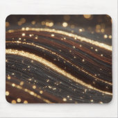 Dunkler Walnussbaum mit glänzenden Goldflüssen Mousepad (Vorne)