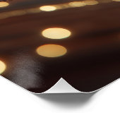 Dunkler Walnussbaum mit glänzenden Goldflüssen Poster (Ecke)