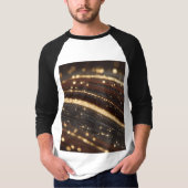 Dunkler Walnussbaum mit glänzenden Goldflüssen T-Shirt (Vorderseite)