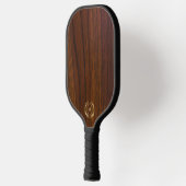 Dunkler Walnut Wood GoldLaurel Wreath Pickleball Schläger (Links)
