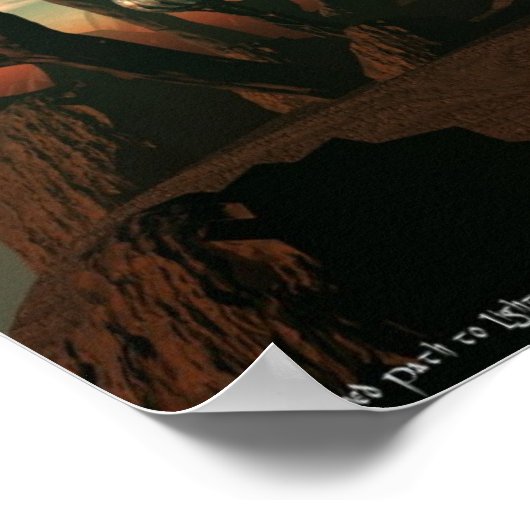 Dunkler Weg zum Licht Poster (Ecke)