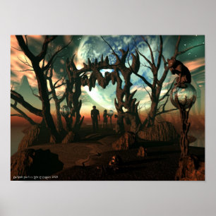 Dunkler Weg zum Licht Poster