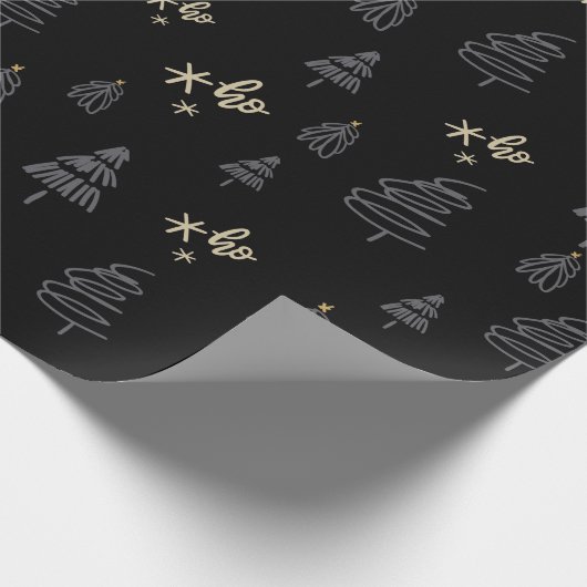 dunkler Weihnachtskleid Geschenkpapier (Ecke)