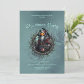 Dunkler Weihnachtsmann der Schatten – Gotischer We Einladung (Stehend Vorderseite)
