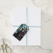 Dunkler Weihnachtsmann der Schatten – Gotischer We Geschenkanhänger (Mit Garn)