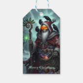 Dunkler Weihnachtsmann der Schatten – Gotischer We Geschenkanhänger (Rückseite)