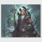 Dunkler Weihnachtsmann der Schatten – Gotischer We Geschenkpapier (Flach)